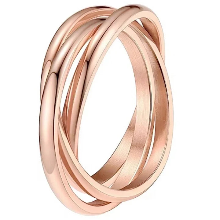 Casual Sweet Titanium Steel Circle Ring