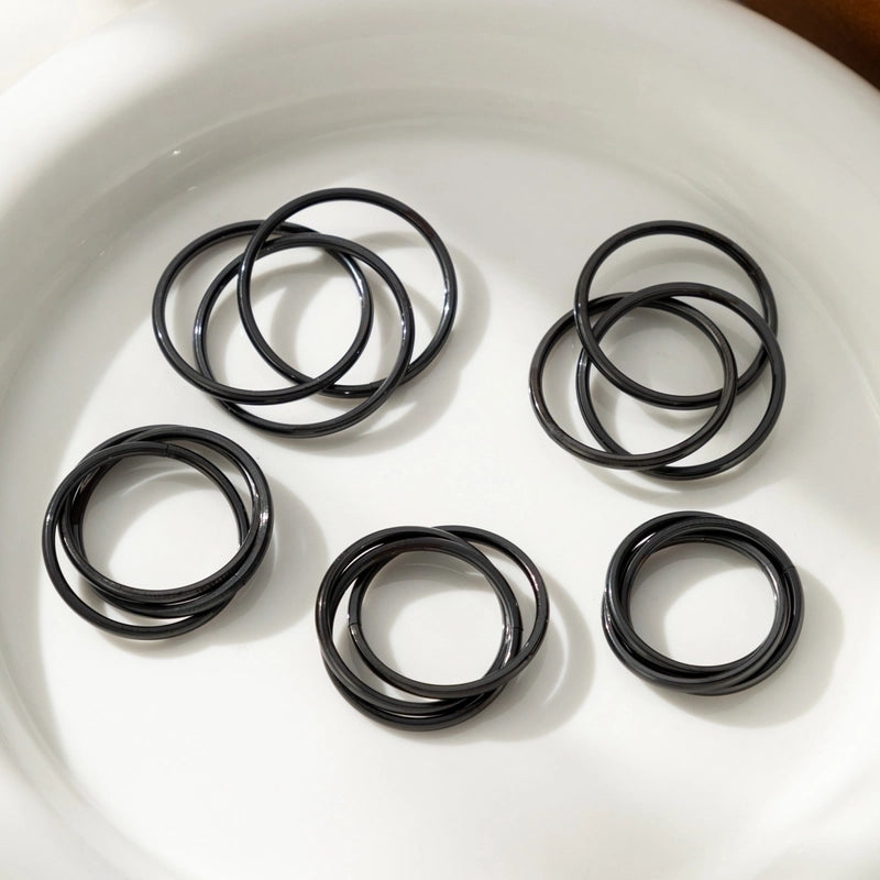 Casual Sweet Titanium Steel Circle Ring
