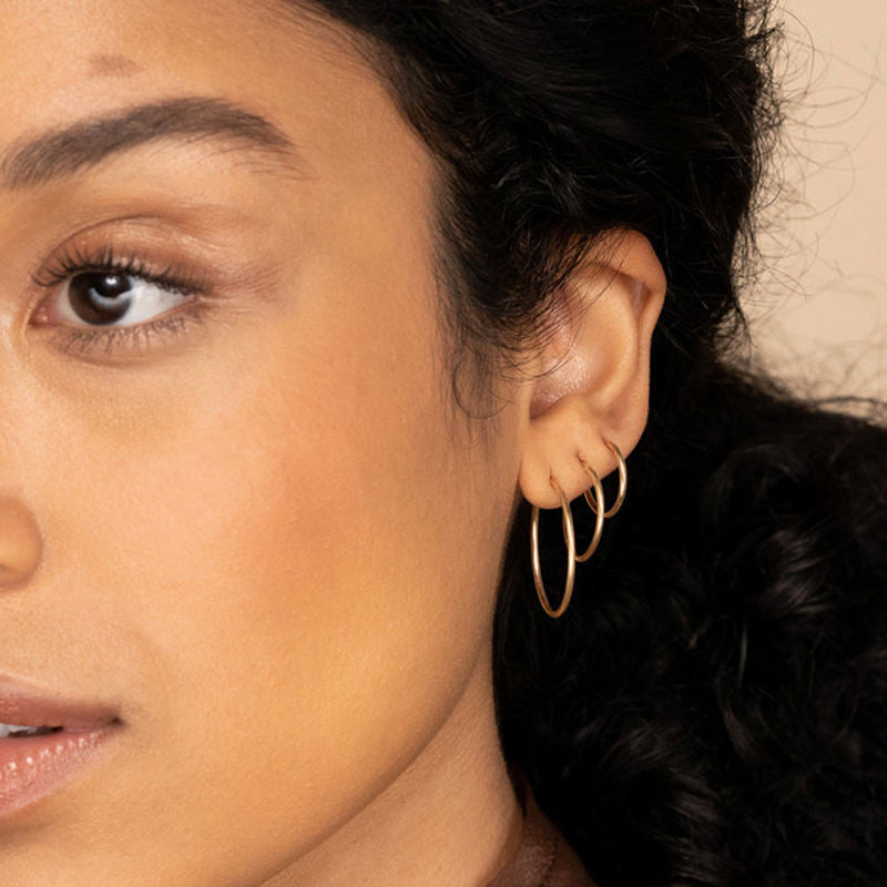 Milskye 18K Gold Plated Small Hoop Earrings