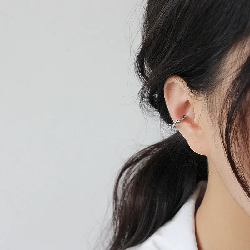 Women’s Sterling Silver Twist Ear Cuff