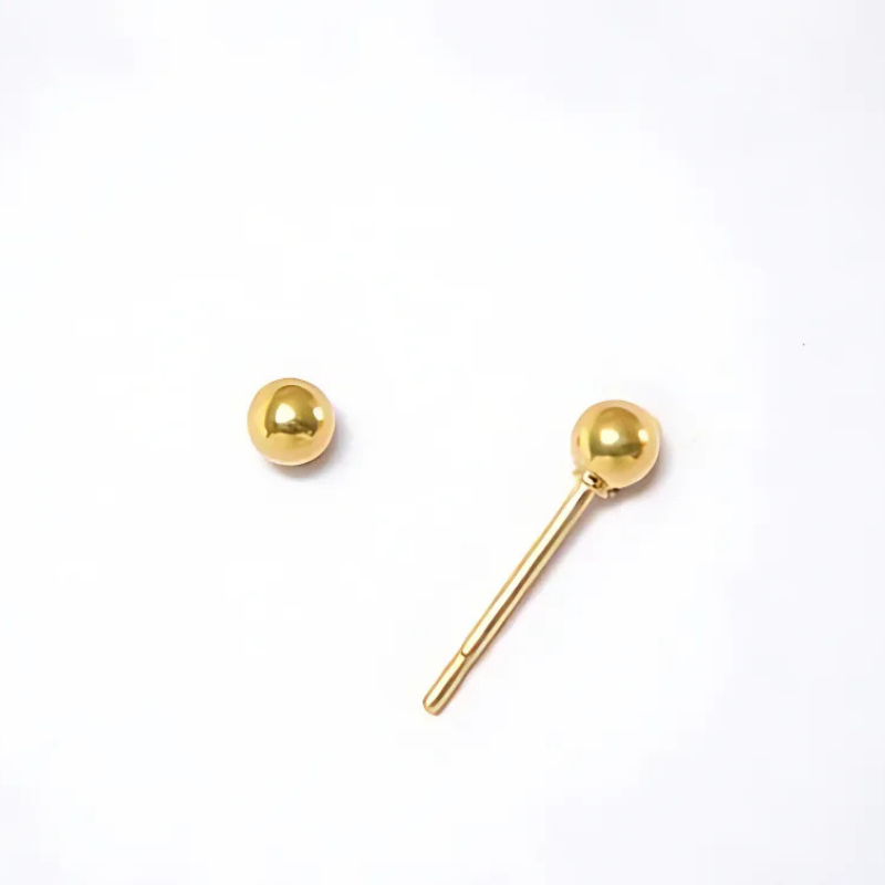 Small 2mm Gold Ball Studs for Sensitive Ears