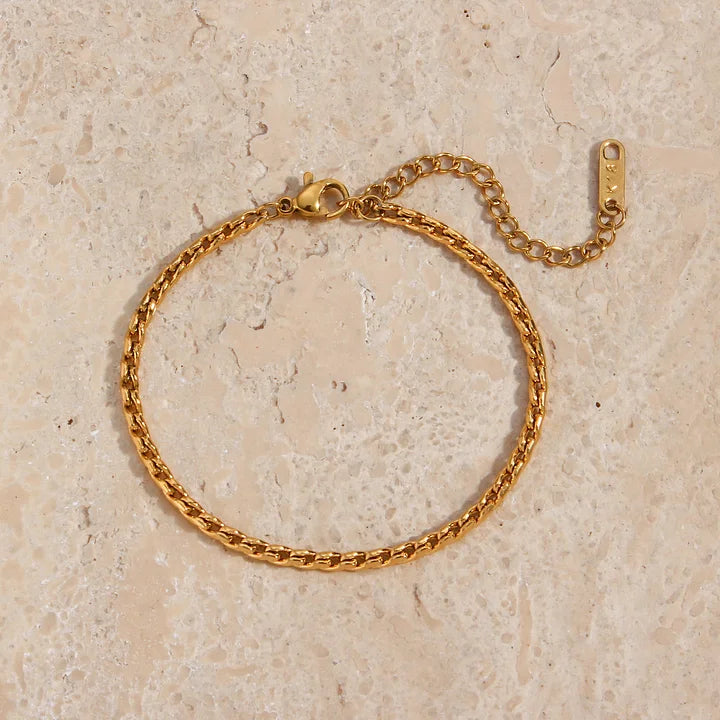 Gold Plated Geometric Stripe Necklace