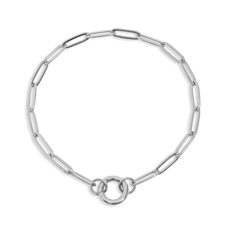 Gold PVD Stainless Paperclip Chain Bracelet