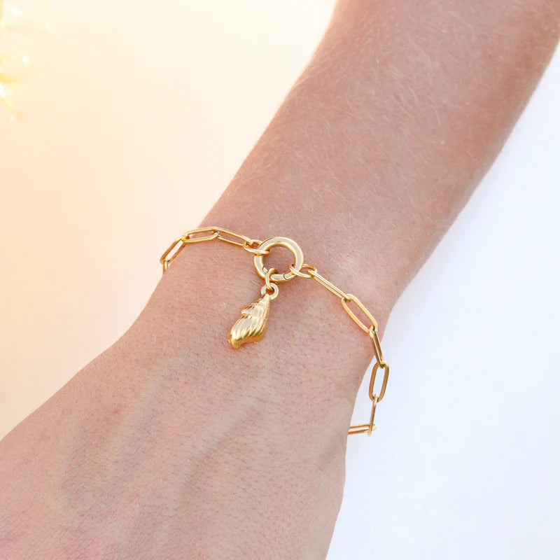 Gold PVD Stainless Paperclip Chain Bracelet
