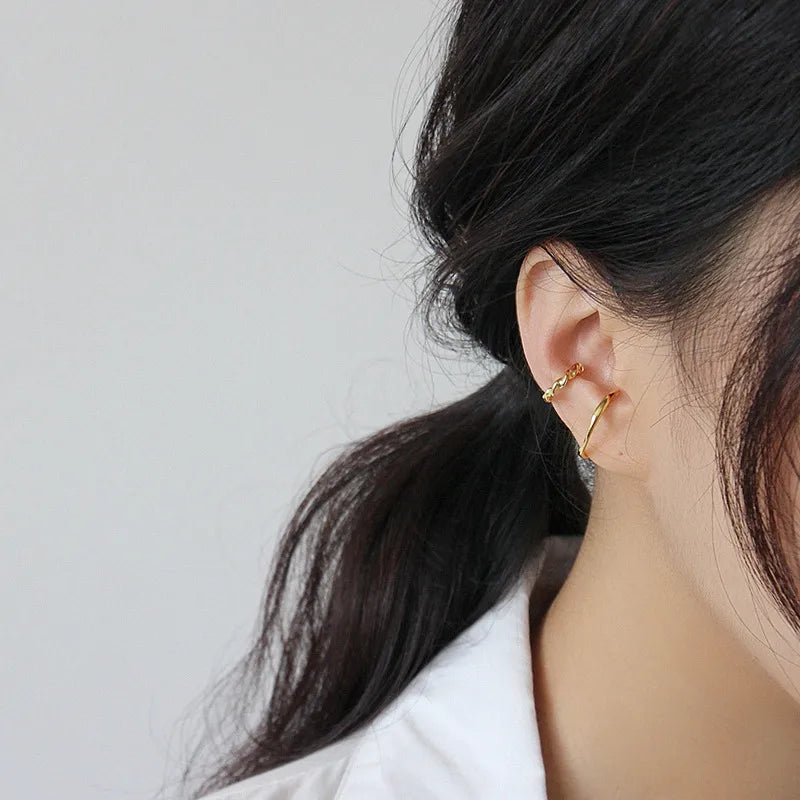 Women’s Sterling Silver Twist Ear Cuff