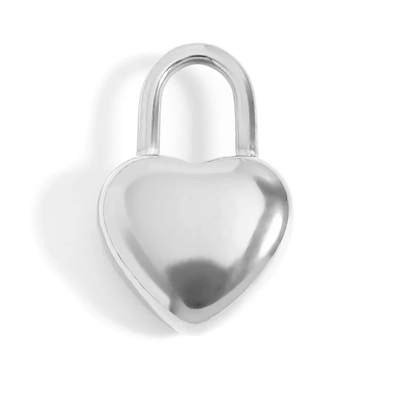 Heart Lock Charm in 18K Gold PVD Steel