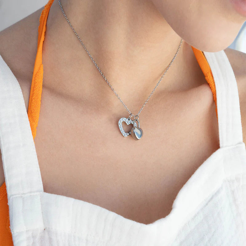 Heart Lock Charm in 18K Gold PVD Steel