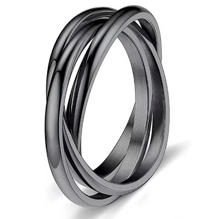Casual Sweet Titanium Steel Circle Ring