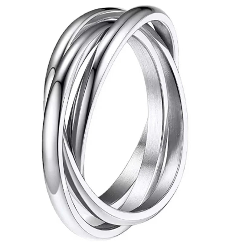 Casual Sweet Titanium Steel Circle Ring