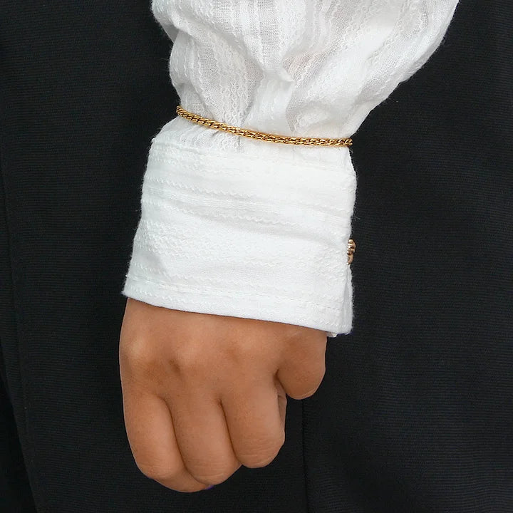 Gold Plated Geometric Stripe Necklace